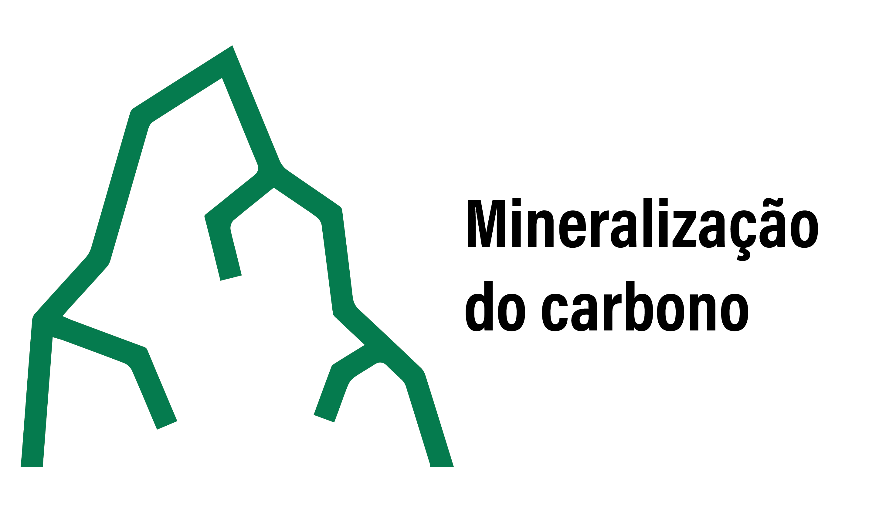 contorno de uma grande rocha, ícone de mineralização de carbono