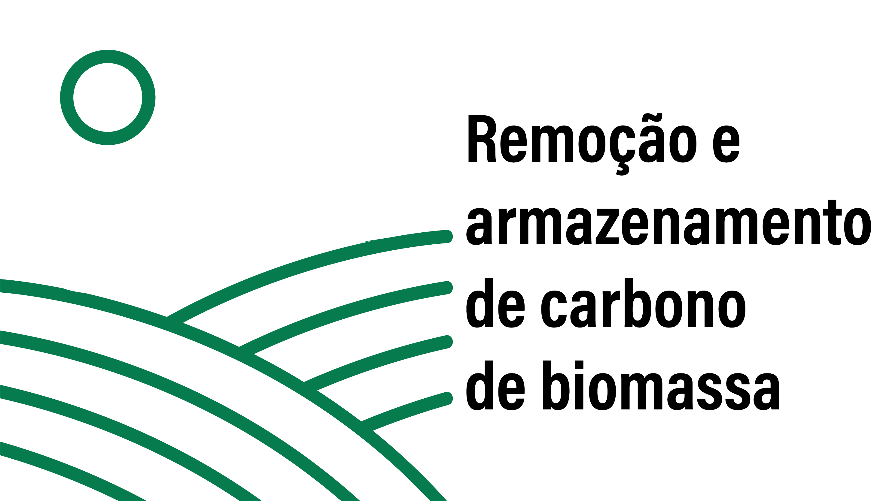 contorno do sol e campo para ícone de armazenamento e remoção de carbono de biomassa