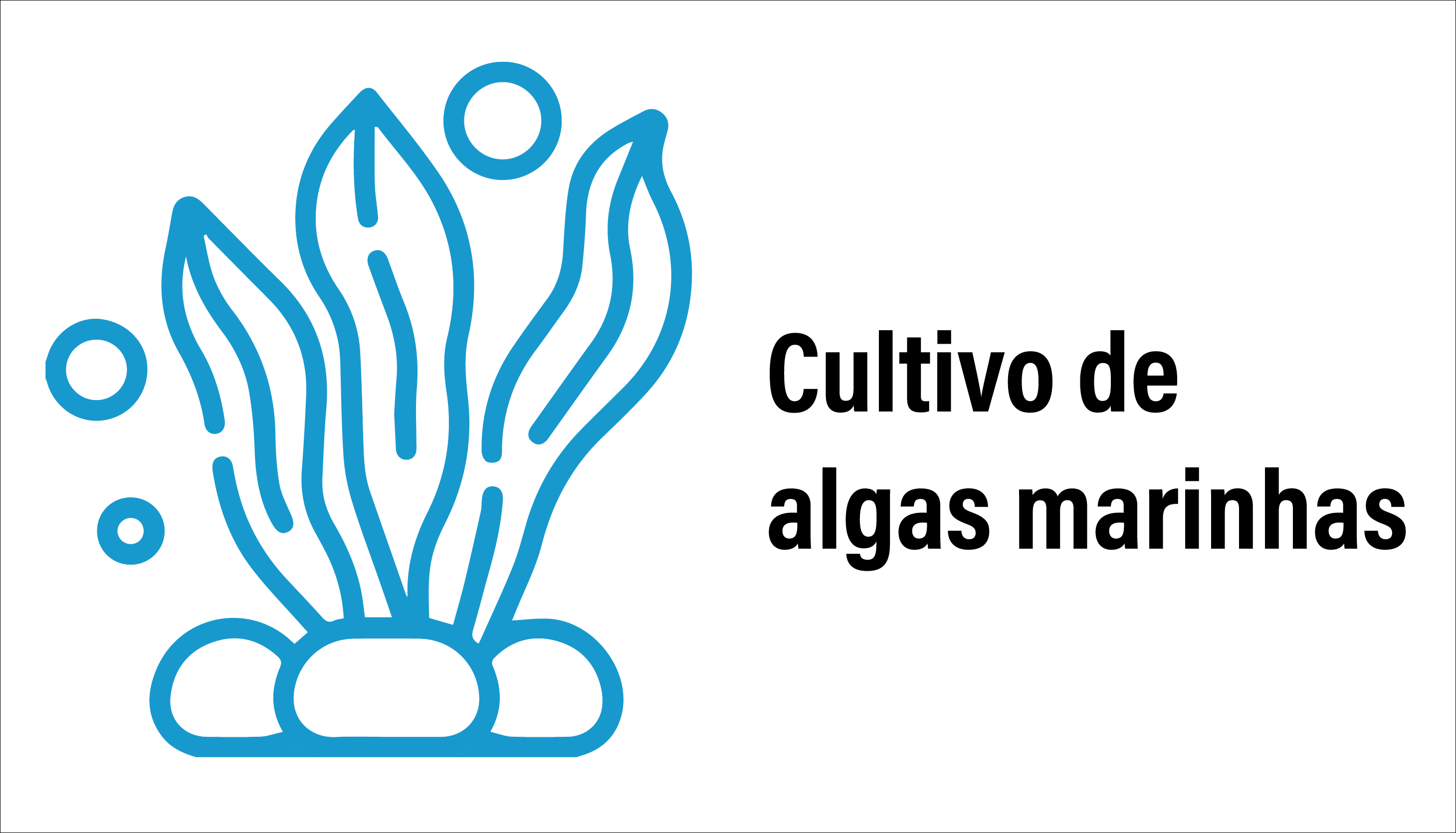 ícone de algas e pedras