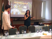 A diretora-executiva do WRI Brasil, Rachel Biderman, durante o lançamento da aliança, em Belém (PA). (Foto: Claudio Pontes/WRI Brasil)