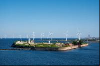 imagem de usinas de energia eólica na dinamarca