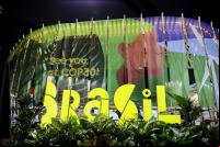 Pavilhão da ApexBrasil na COP29 em Baku, Azerbaijão, Novembro 11, 2024.