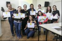 Equipe do Carona a Pé com representantes das escolas que aderiram o projeto em Belo Horizonte (Foto: Daniel Hunter/WRI Brasil)
