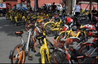 Bicicletas compartilhadas sem estação são sucesso na China, mas não sem críticas. O que esperar do futuro? (foto: Talia Rubnitz/WRI)