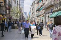 Rua exclusiva para pedestres na área central da Cidade do México (Foto: Priscila Pacheco/WRI Brasil)