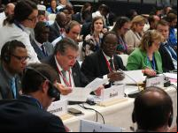 O ministro do Meio Ambiente, Sarney Filho, durante anúncio na COP13 (Foto: Aurélio Padovezi/WRI Brasil)