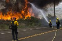 Incêndio em Pendleton, na Califórnia (Foto: l. Dylan Chagnon/U.S. Marine Corps)