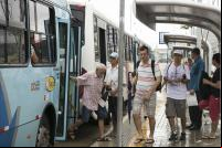 ageiros de ônibus em Fortaleza, Ceará 