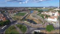imagem aérea do parque pajeú, em sobral