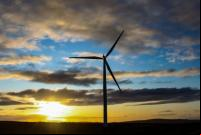 Turbina eólica em Elgin, na Escócia 
