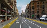 imagem de rua de barcelona com calçadas estendidas para pedestres