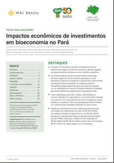 Capa do working paper de Bioeconomia