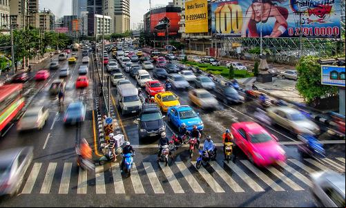 rush hour in bangkok