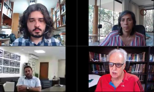 imagem dos participantes do webinar