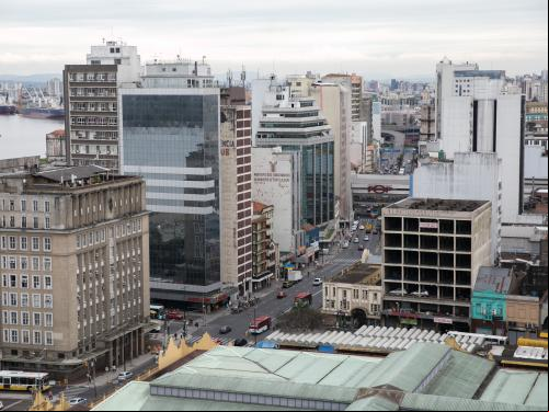 Urbanização Brasileira. Vista aérea da cidade de Porto Alegre